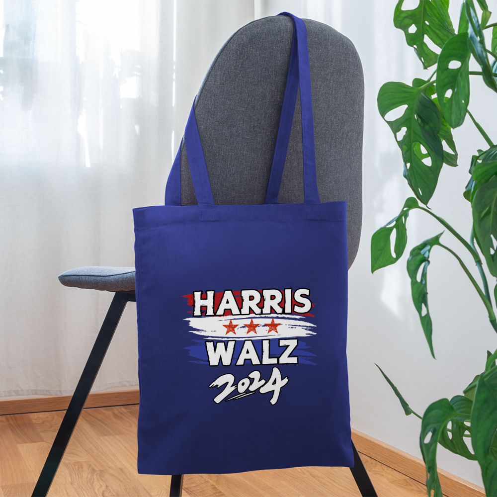 Kamala Harris and Tim Walz, Your vote matters 2024 Tote Bag - royal blue