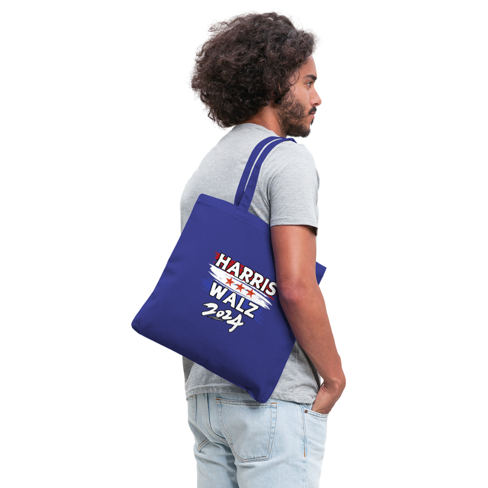 Kamala Harris and Tim Walz, Your vote matters 2024 Tote Bag - royal blue