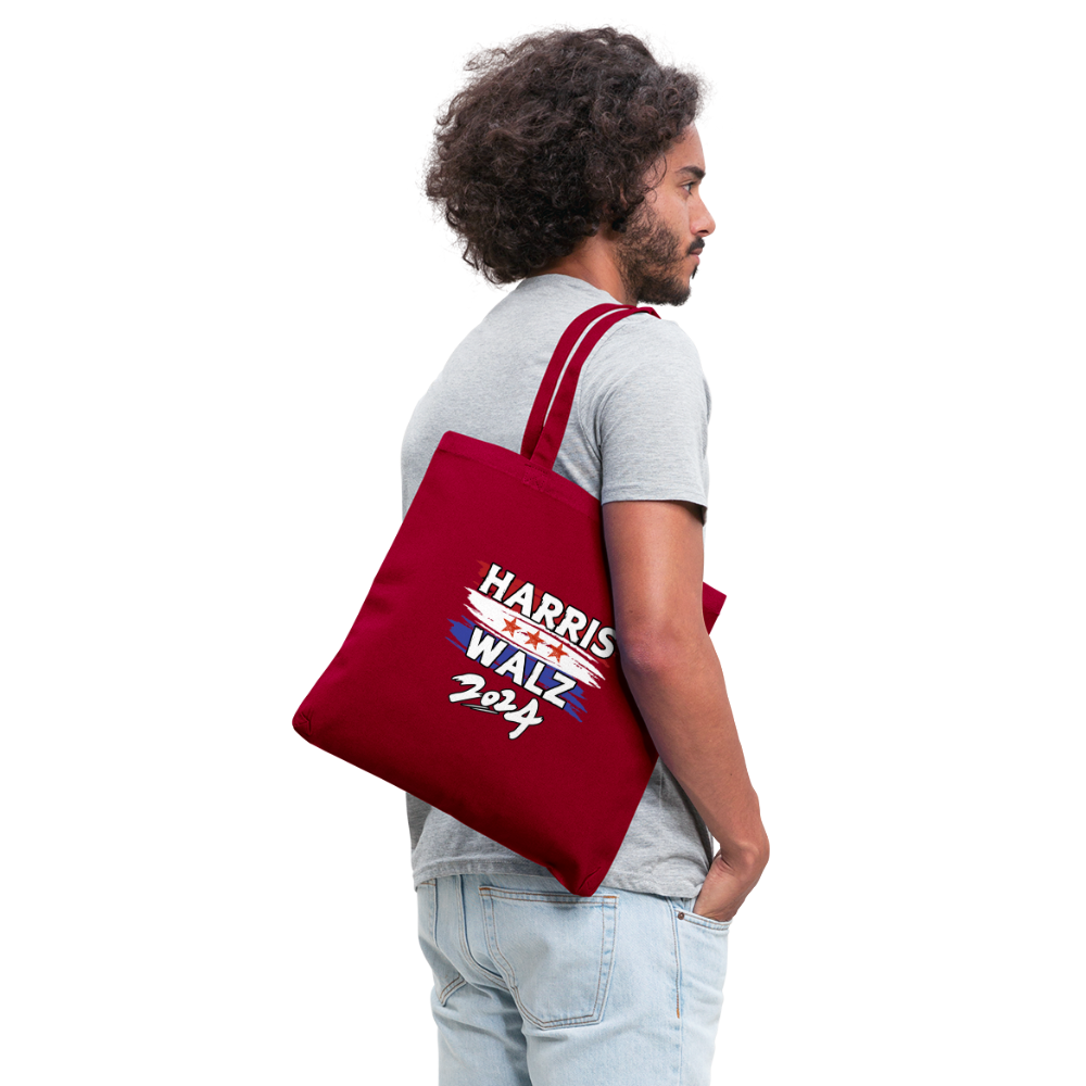 Kamala Harris and Tim Walz, Your vote matters 2024 Tote Bag - red