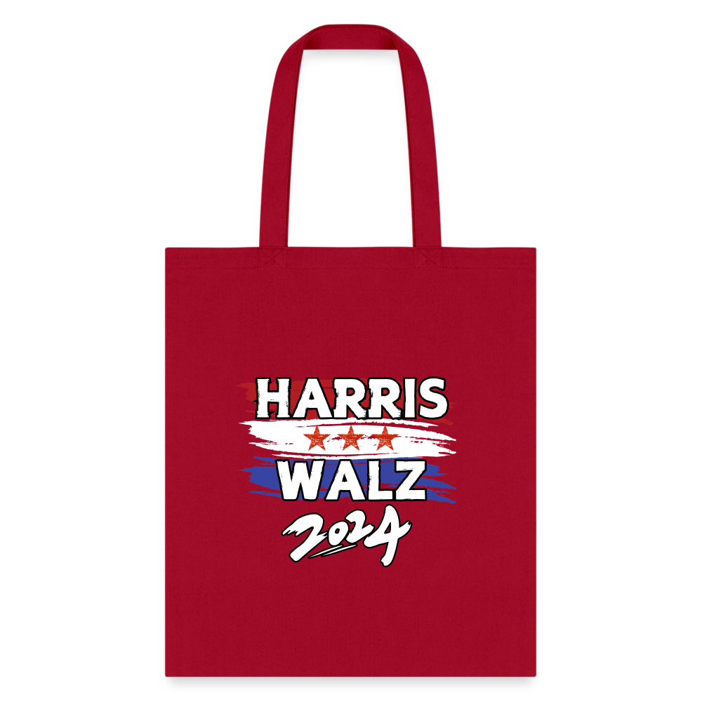 Kamala Harris and Tim Walz, Your vote matters 2024 Tote Bag - red