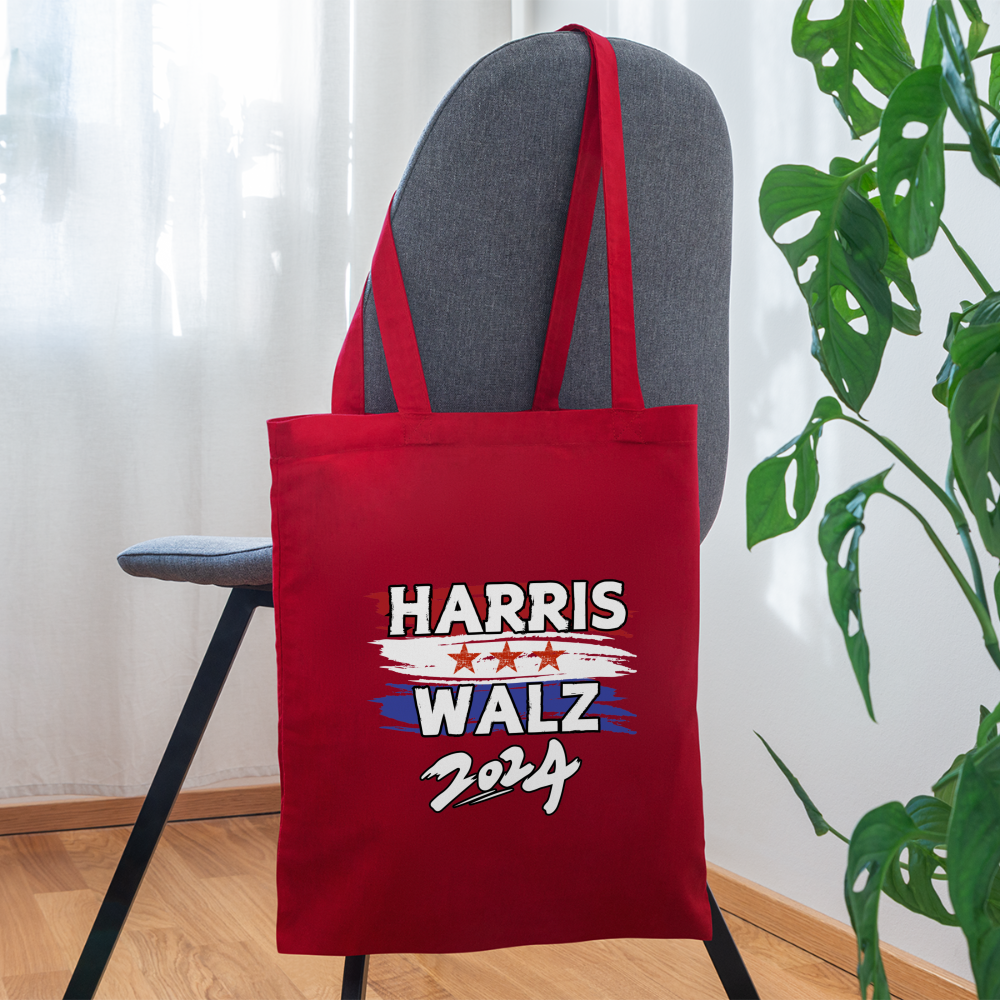 Kamala Harris and Tim Walz, Your vote matters 2024 Tote Bag - red