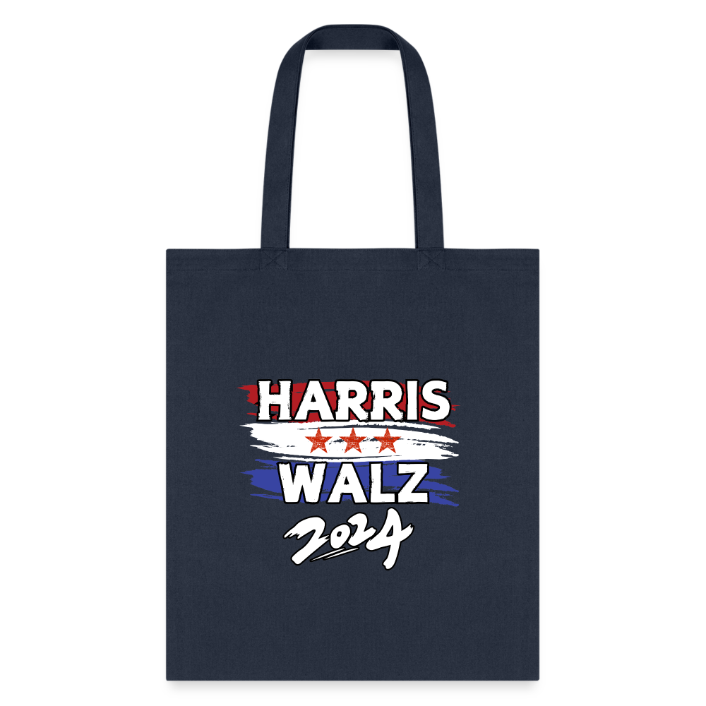 Kamala Harris and Tim Walz, Your vote matters 2024 Tote Bag - navy