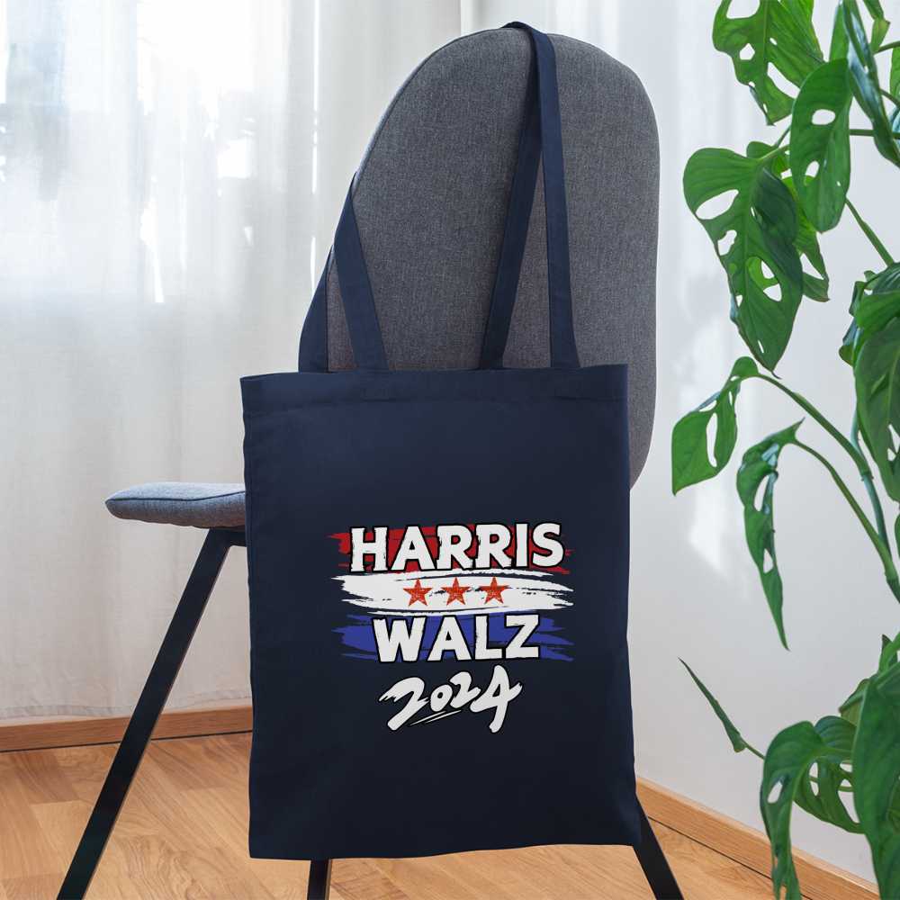 Kamala Harris and Tim Walz, Your vote matters 2024 Tote Bag - navy