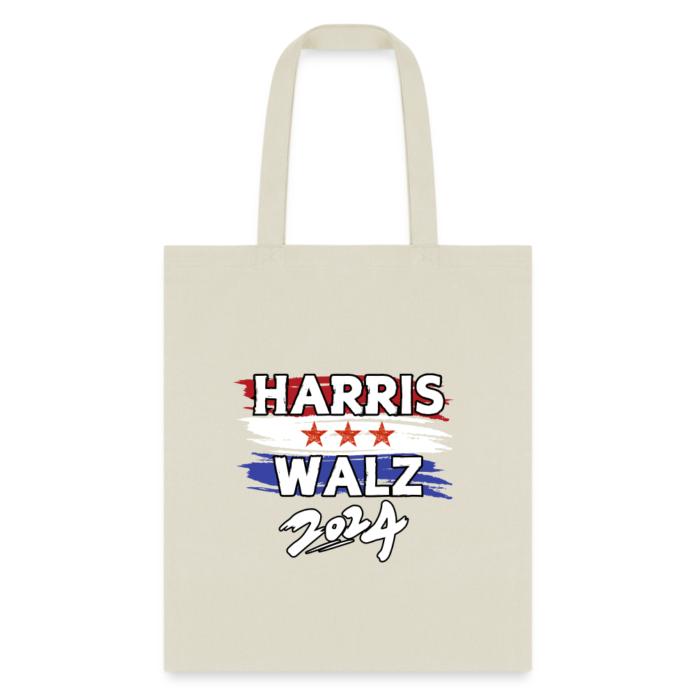 Kamala Harris and Tim Walz, Your vote matters 2024 Tote Bag - natural