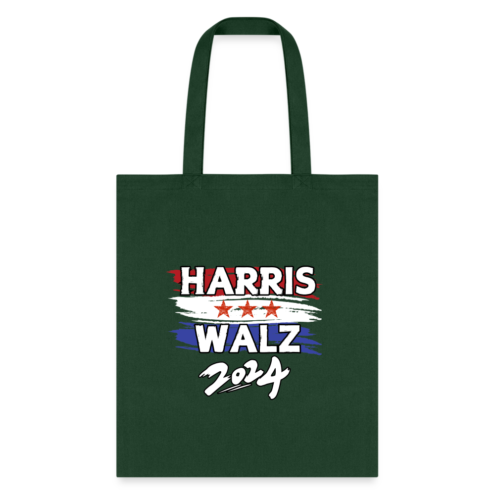 Kamala Harris and Tim Walz, Your vote matters 2024 Tote Bag - forest green