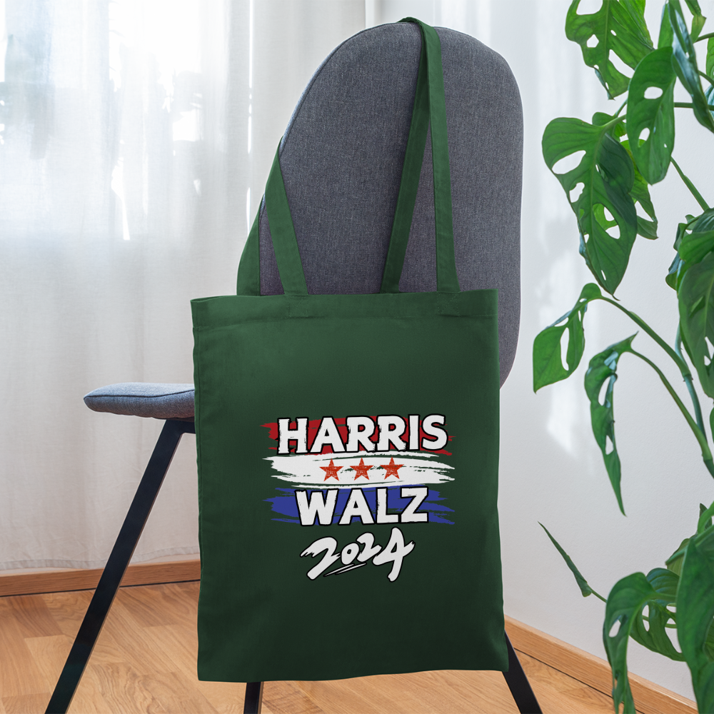 Kamala Harris and Tim Walz, Your vote matters 2024 Tote Bag - forest green