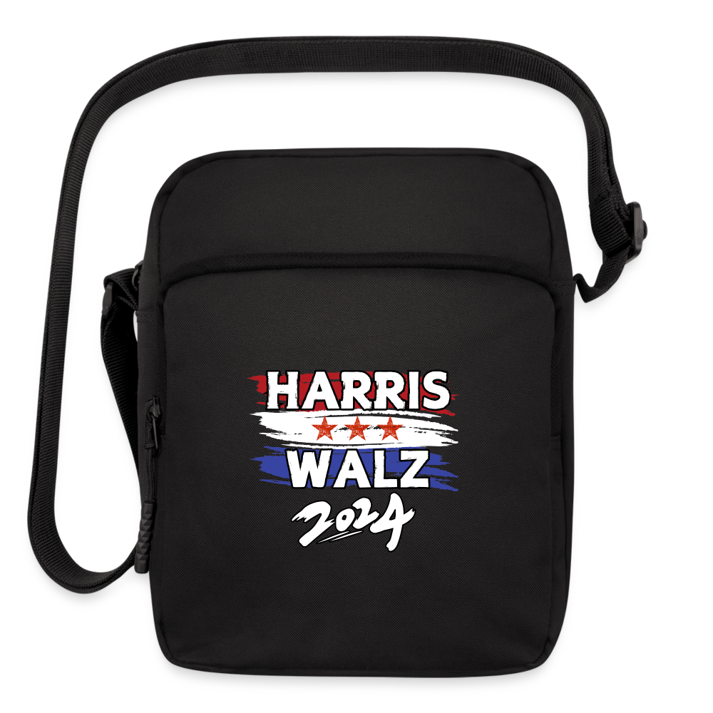 Kamala Harris and Tim Walz, Your vote matters 2024 Upright Crossbody Bag - black