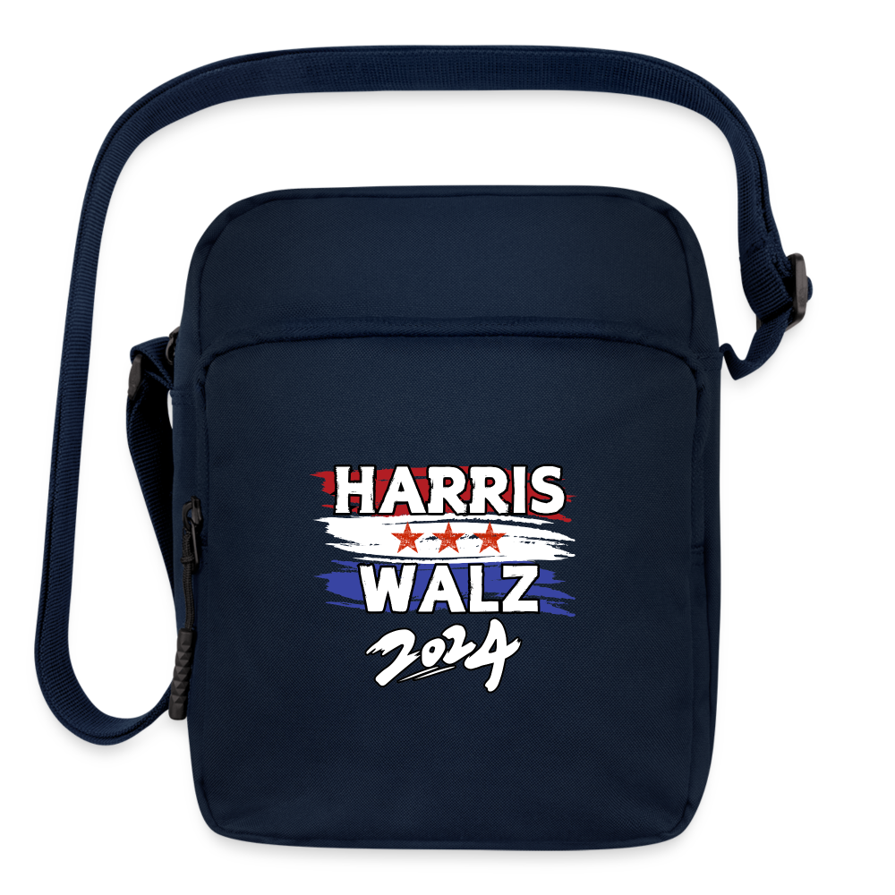 Kamala Harris and Tim Walz, Your vote matters 2024 Upright Crossbody Bag - navy