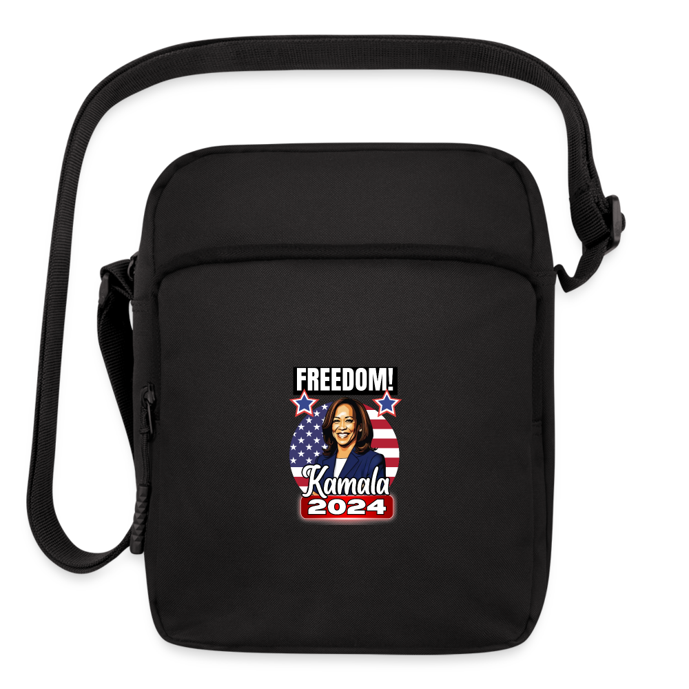 Freedom with Kamala Harris 2024. Upright Crossbody Bag - black