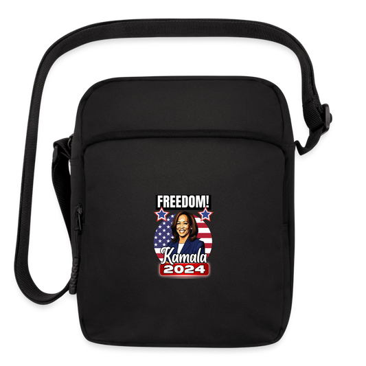 Freedom with Kamala Harris 2024. Upright Crossbody Bag - black