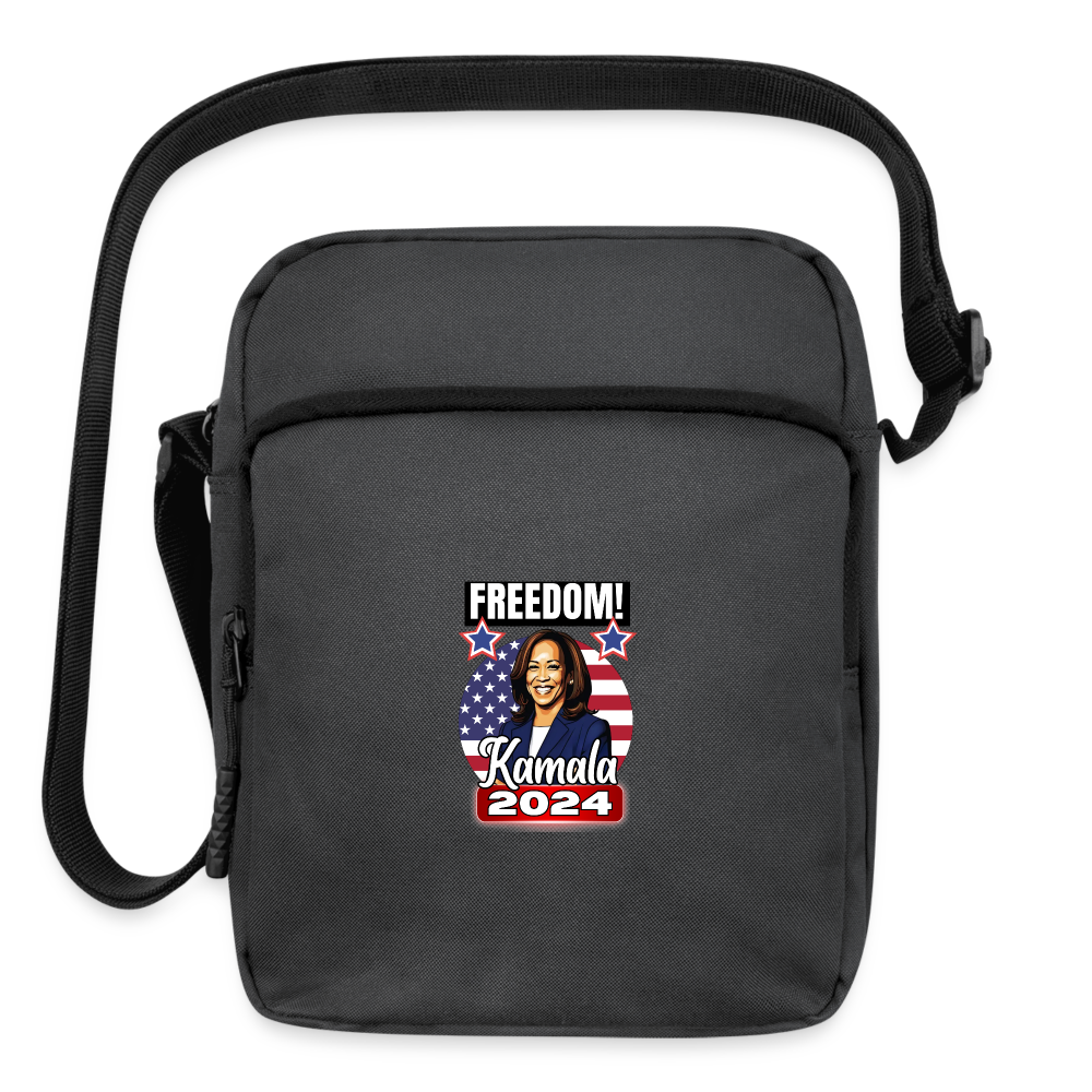 Freedom with Kamala Harris 2024. Upright Crossbody Bag - charcoal grey