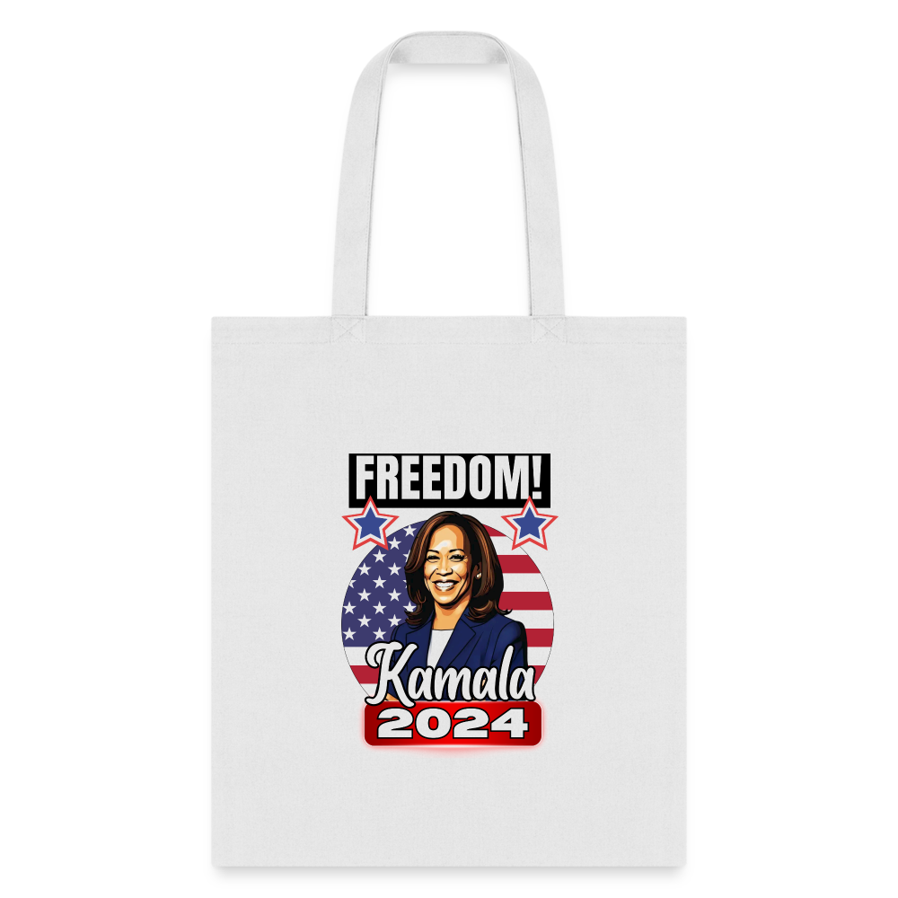 Freedom with Kamala Harris 2024. Tote Bag - white