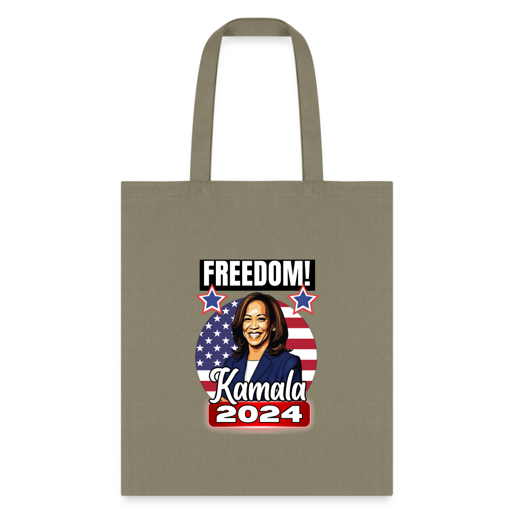 Freedom with Kamala Harris 2024. Tote Bag - khaki