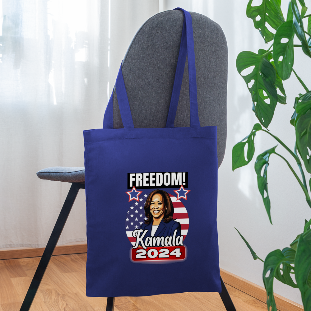 Freedom with Kamala Harris 2024. Tote Bag - royal blue