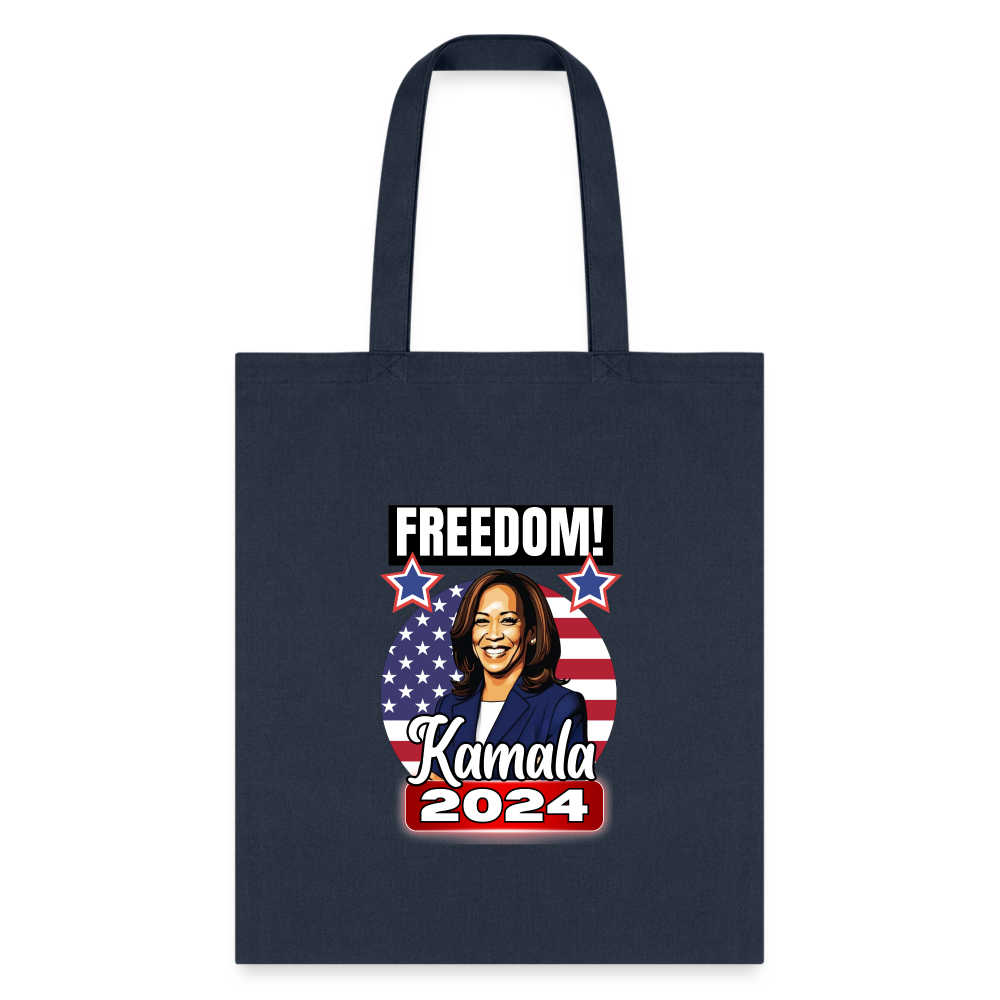 Freedom with Kamala Harris 2024. Tote Bag - navy