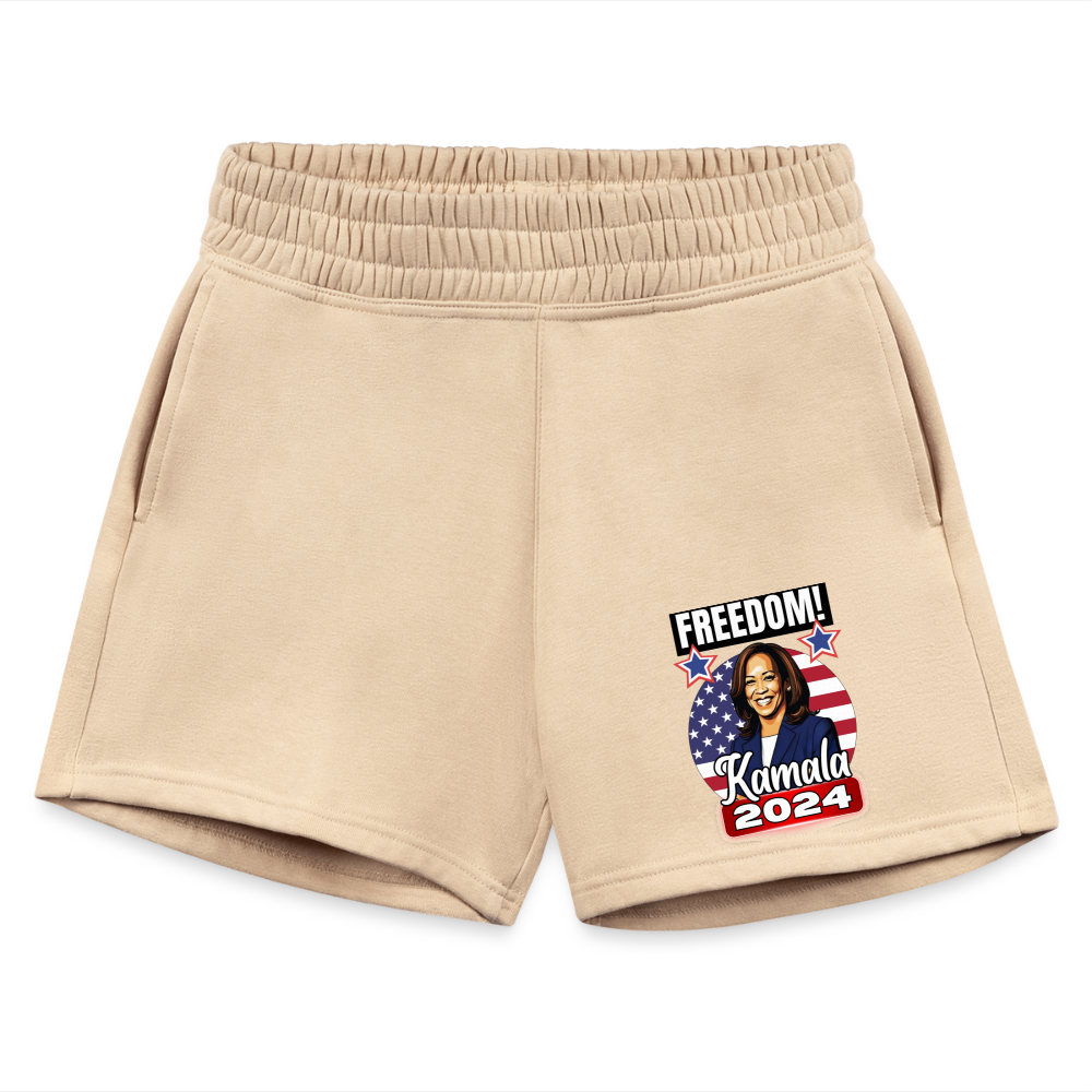 Freedom with Kamala Harris 2024.  Women's Jogger Short - nude