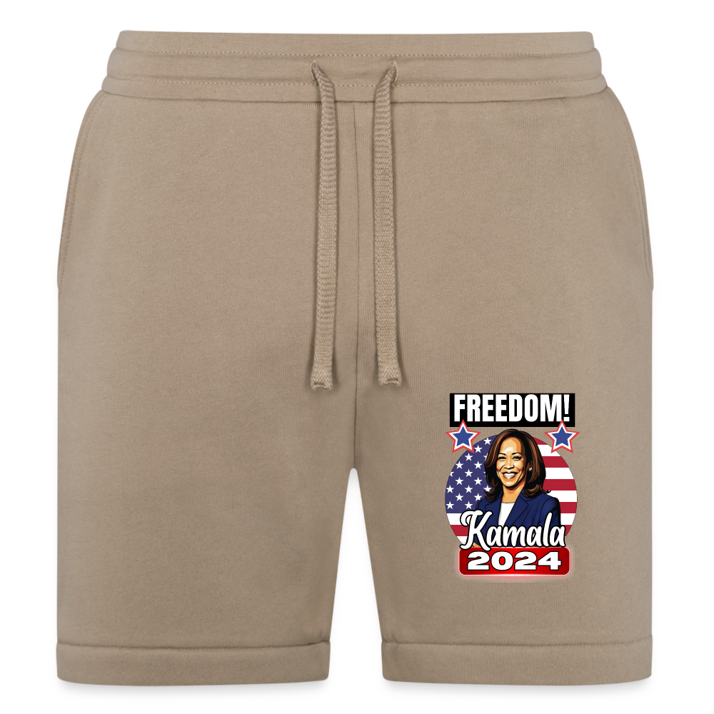 Freedom with Kamala Harris 2024. Bella + Canvas Unisex Short - tan