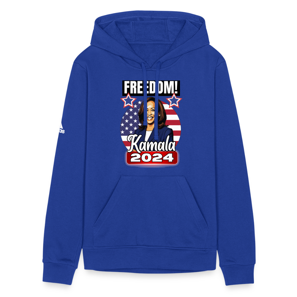 Freedom with Kamala Harris 2024. Adidas Unisex Fleece Hoodie - royal blue