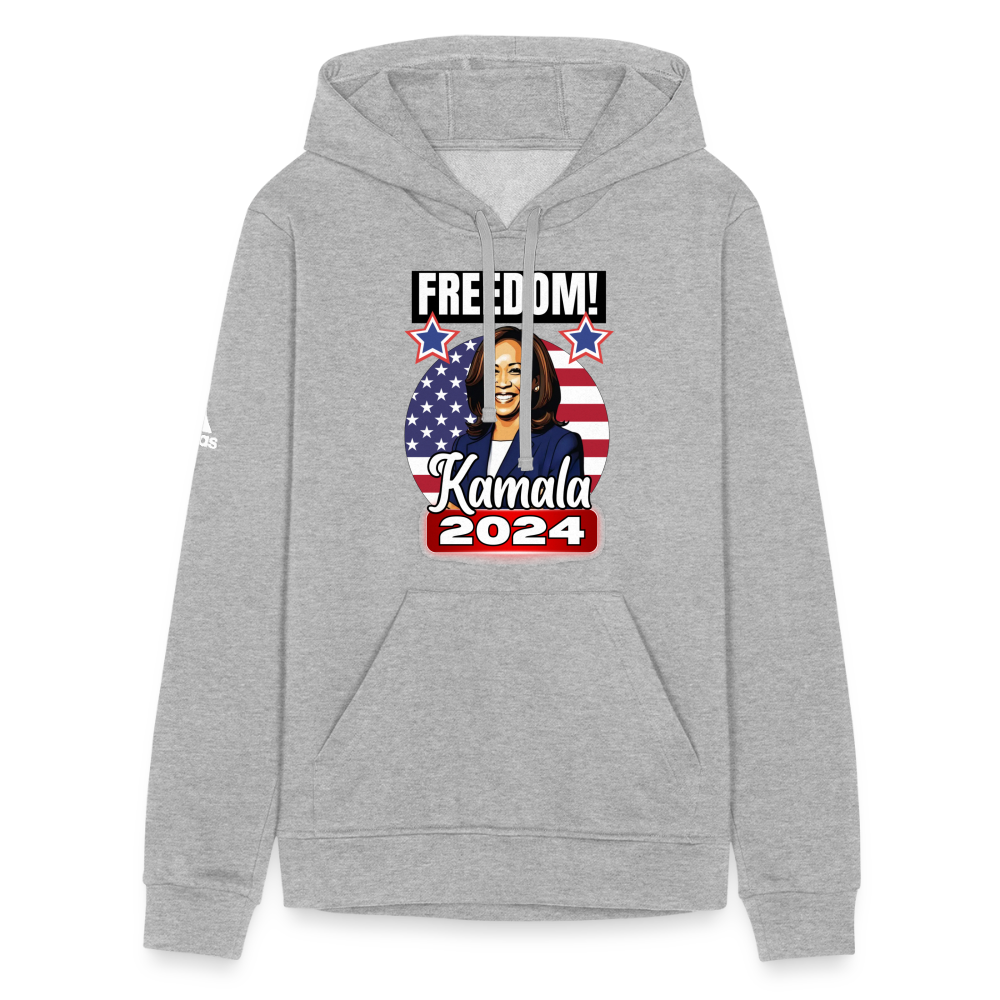 Freedom with Kamala Harris 2024. Adidas Unisex Fleece Hoodie - heather gray