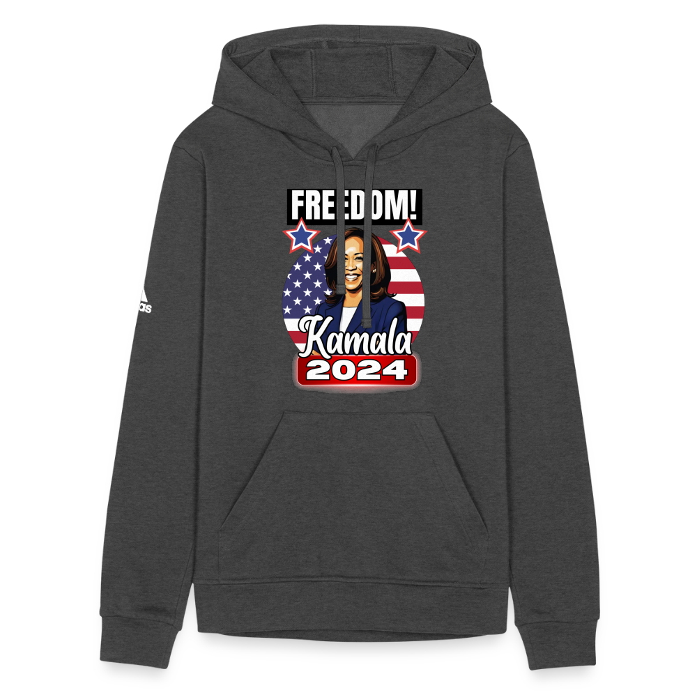 Freedom with Kamala Harris 2024. Adidas Unisex Fleece Hoodie - charcoal grey