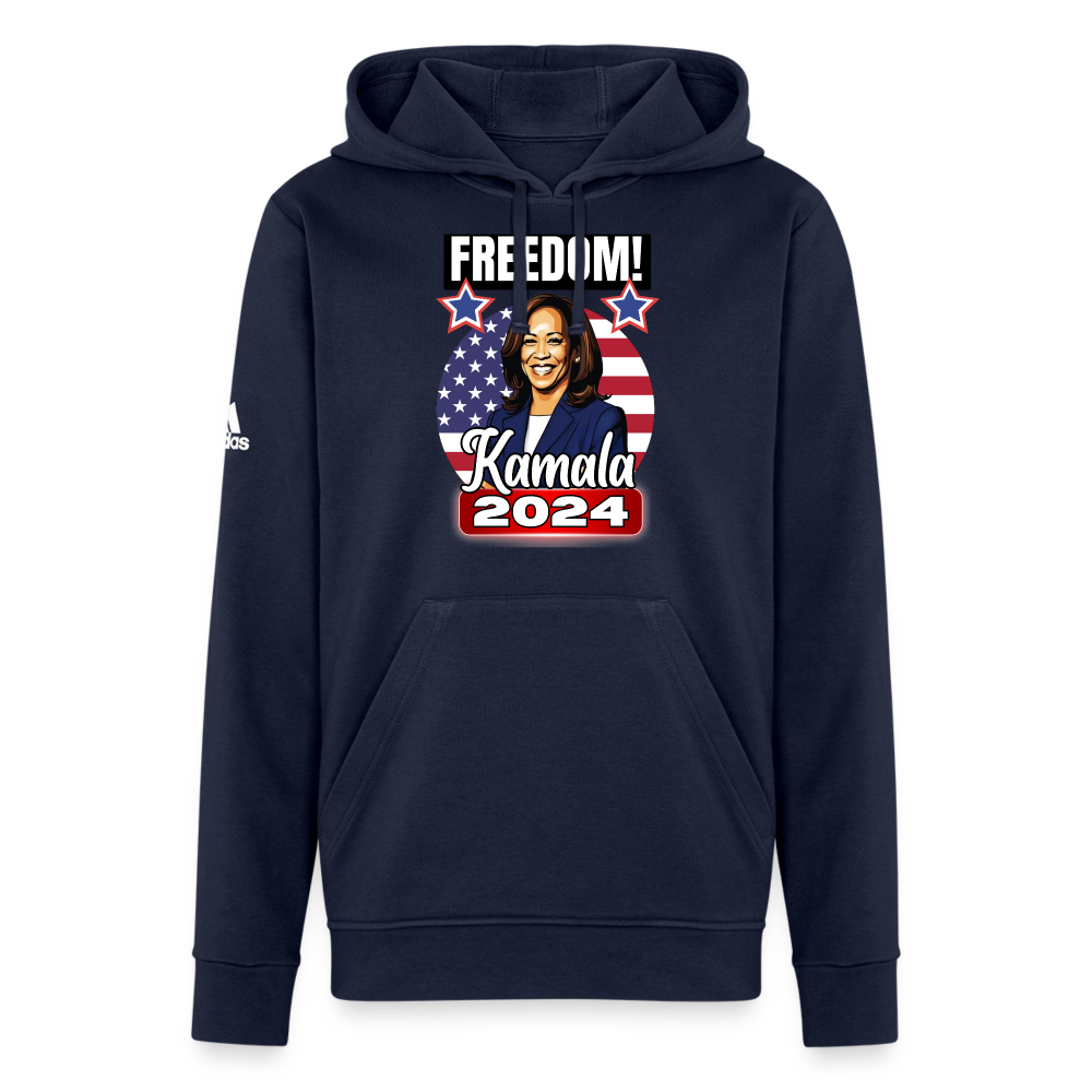 Freedom with Kamala Harris 2024. Adidas Unisex Fleece Hoodie - french navy