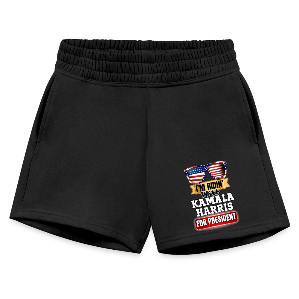 I'm Ridin with Kamala Harris for President. Women's Jogger Short - black