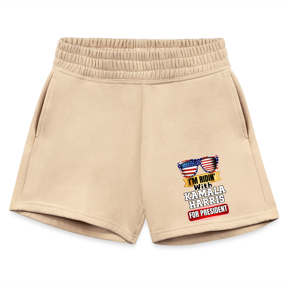 I'm Ridin with Kamala Harris for President. Women's Jogger Short - nude