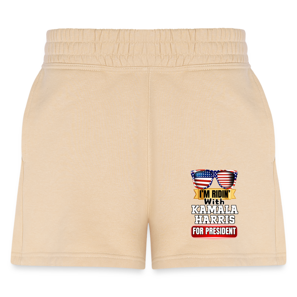 I'm Ridin with Kamala Harris for President. Women's Jogger Short - nude