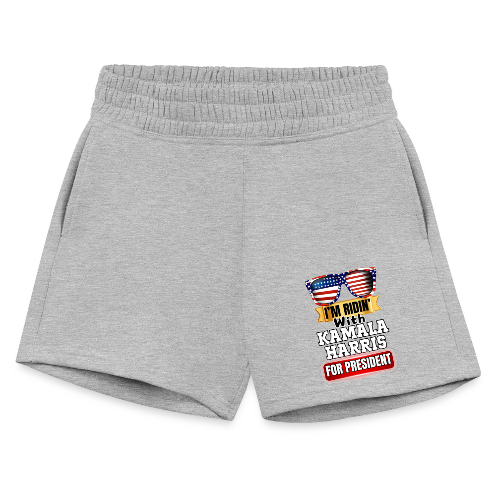 I'm Ridin with Kamala Harris for President. Women's Jogger Short - heather gray