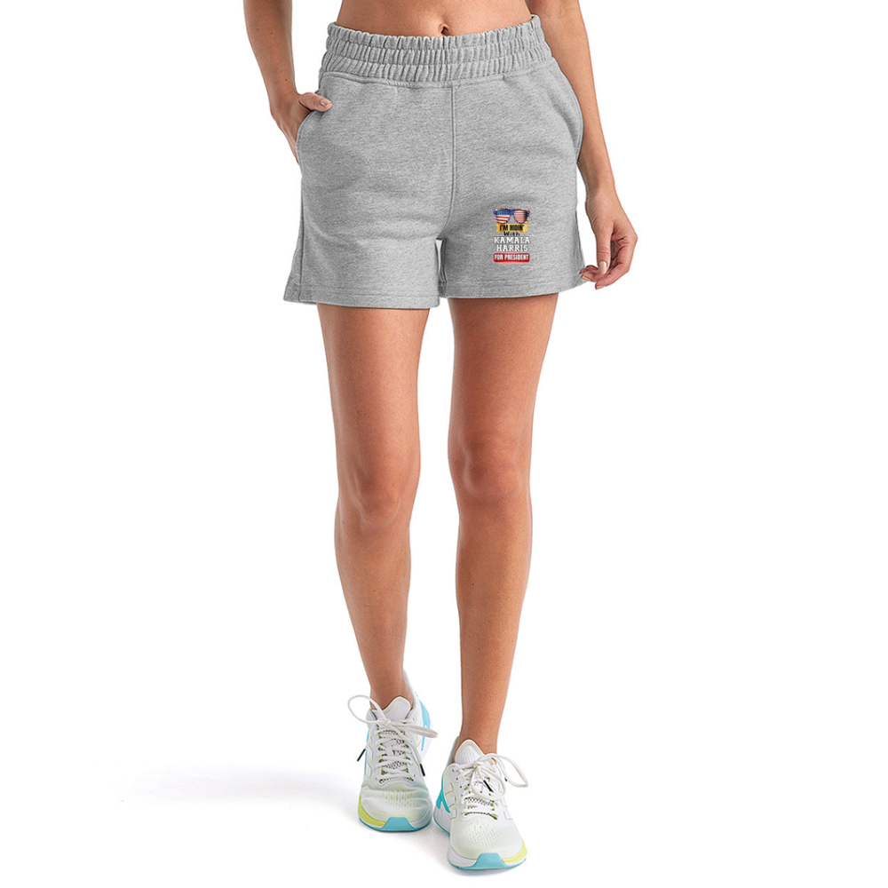 I'm Ridin with Kamala Harris for President. Women's Jogger Short - heather gray