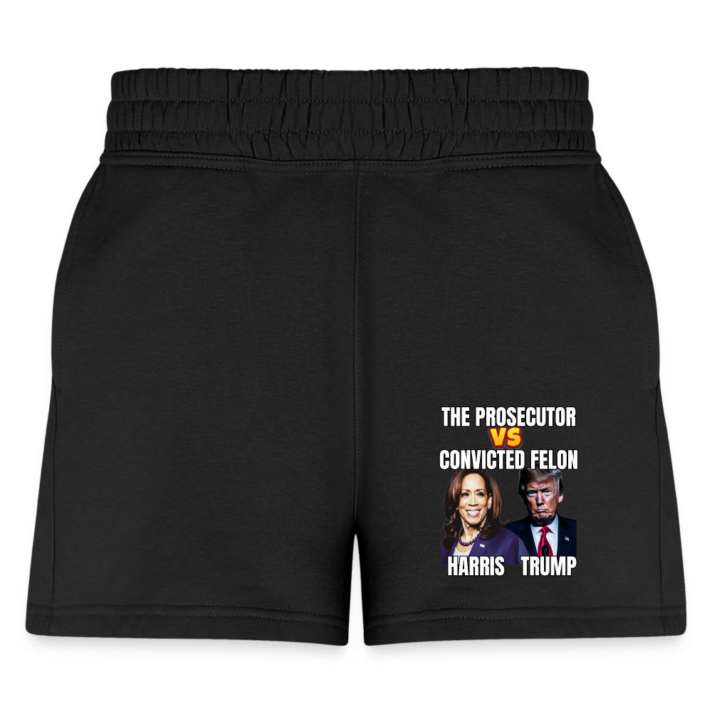 Kamala Harris Versus Donald Trump, The prosecutor faces the convicted felon. Women's Jogger Short - black