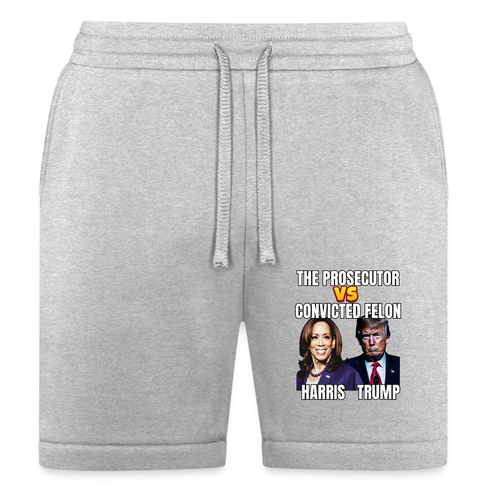 Kamala Harris Versus Donald Trump, The prosecutor faces the convicted felon. Bella + Canvas Unisex Short - heather gray