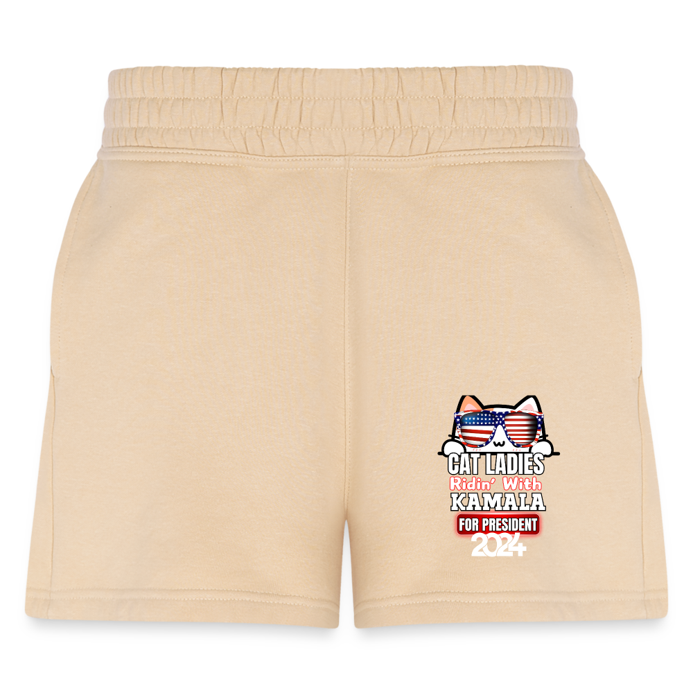 Cat Ladies ridin with Kamala Harris for presidents. Women's Jogger Short - nude