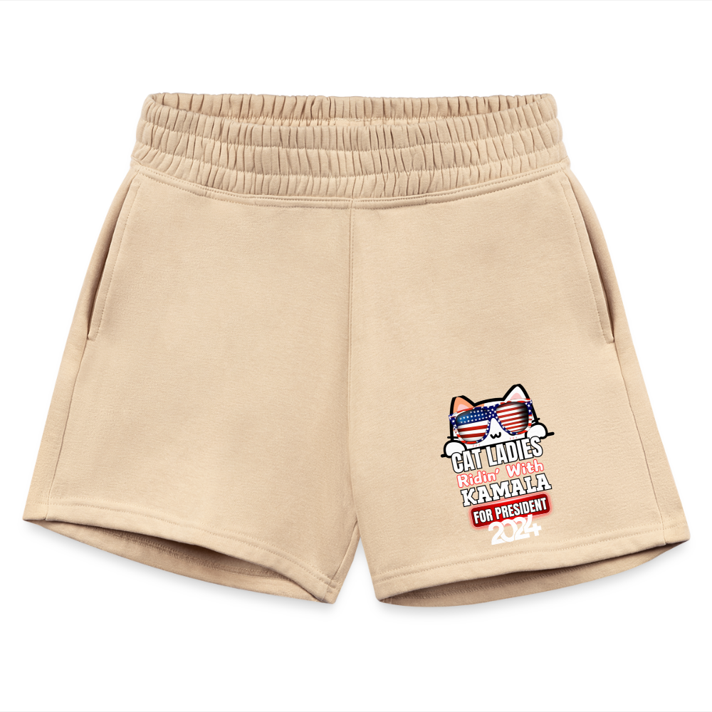 Cat Ladies ridin with Kamala Harris for presidents. Women's Jogger Short - nude