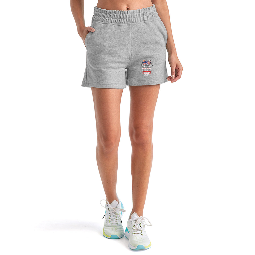 Cat Ladies ridin with Kamala Harris for presidents. Women's Jogger Short - heather gray