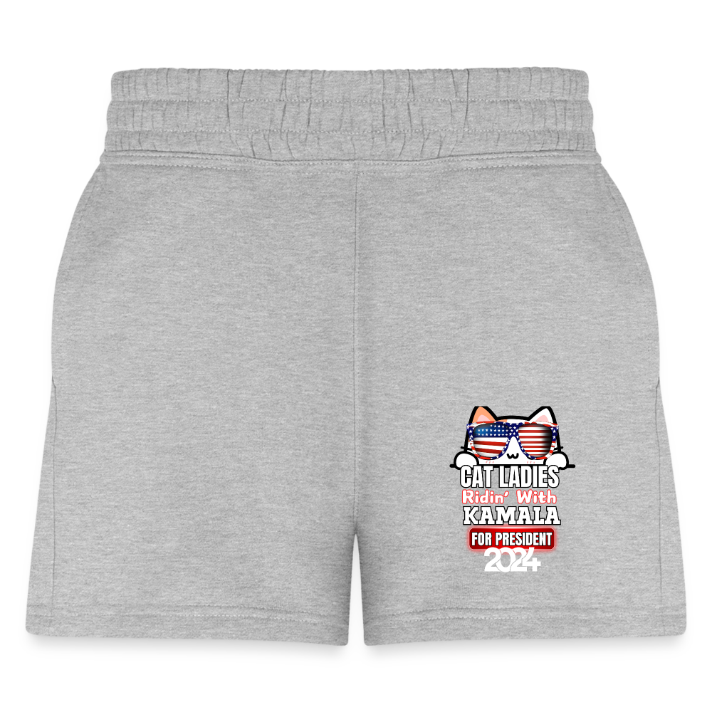 Cat Ladies ridin with Kamala Harris for presidents. Women's Jogger Short - heather gray