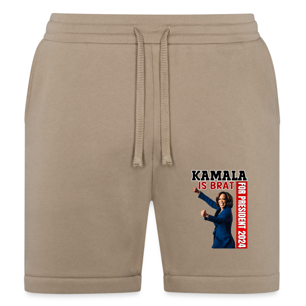 Kamala is brat, for president 2024, Bella + Canvas Unisex Short - tan