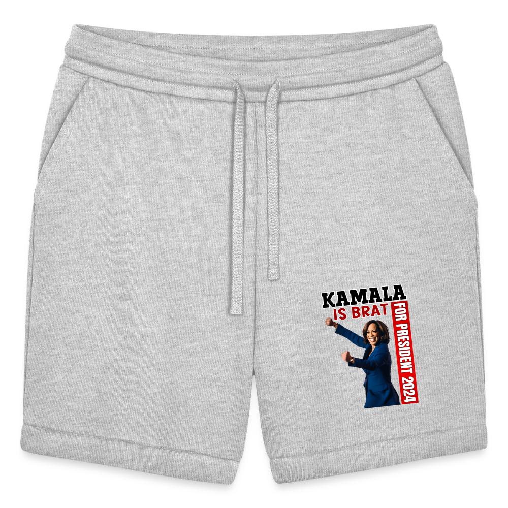 Kamala is brat, for president 2024, Bella + Canvas Unisex Short - heather gray