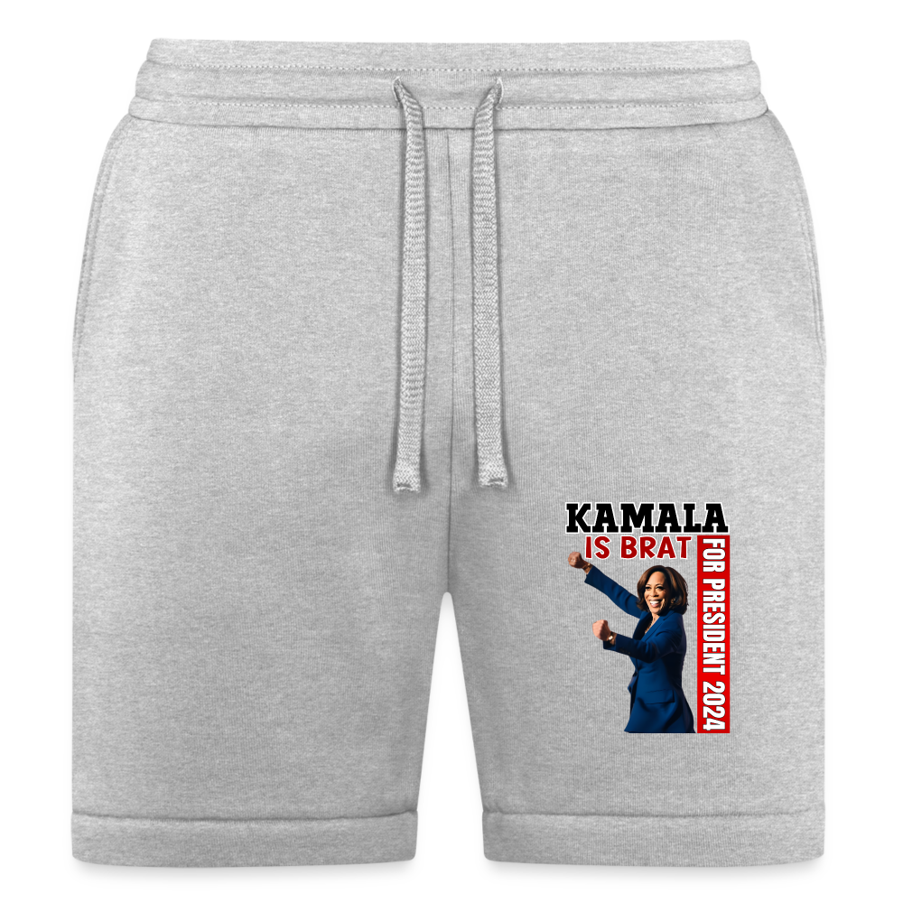 Kamala is brat, for president 2024, Bella + Canvas Unisex Short - heather gray