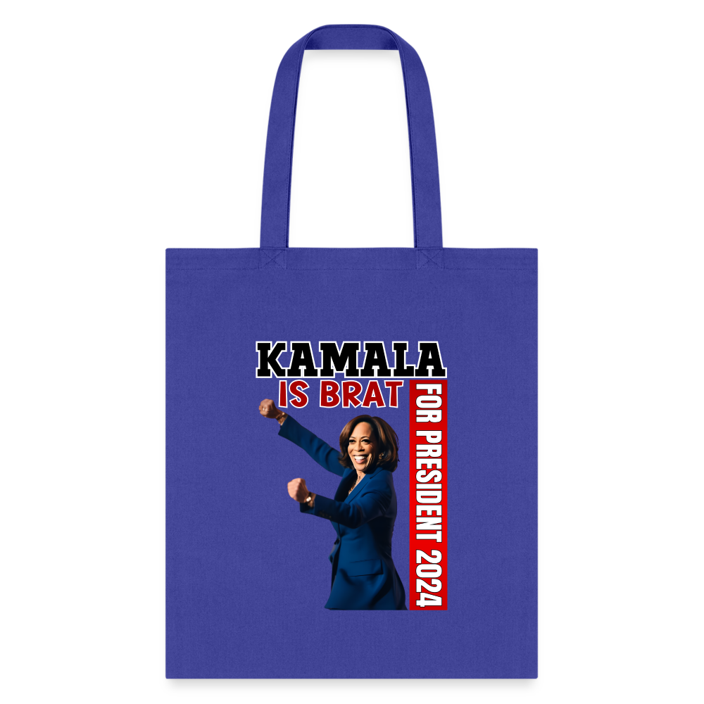 Kamala is brat, for president 2024, Tote Bag - royal blue