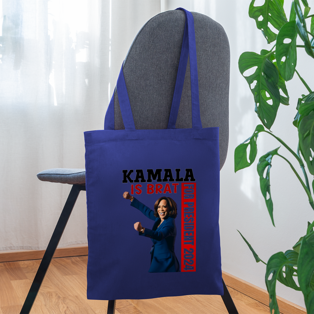 Kamala is brat, for president 2024, Tote Bag - royal blue