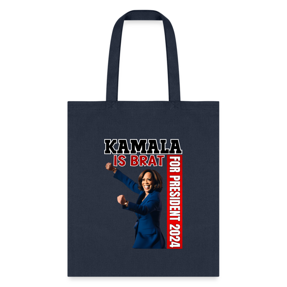 Kamala is brat, for president 2024, Tote Bag - navy