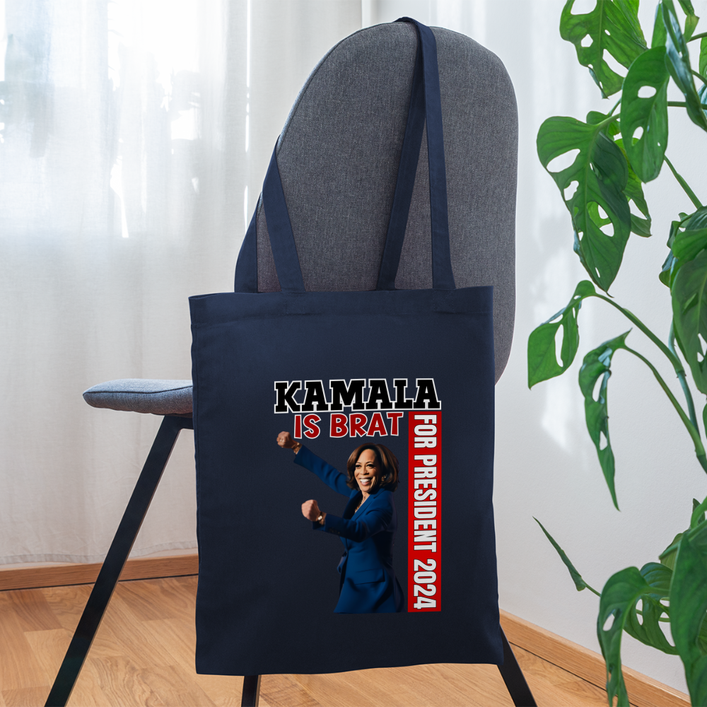 Kamala is brat, for president 2024, Tote Bag - navy