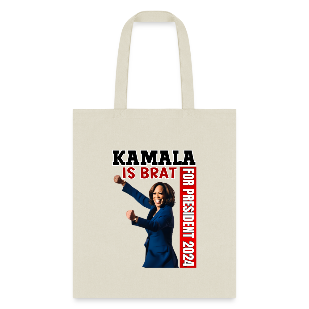 Kamala is brat, for president 2024, Tote Bag - natural