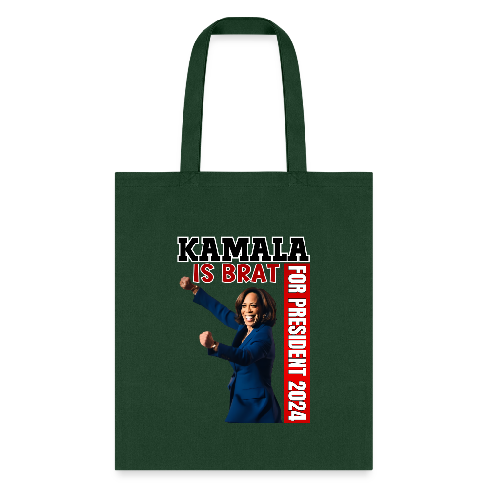 Kamala is brat, for president 2024, Tote Bag - forest green