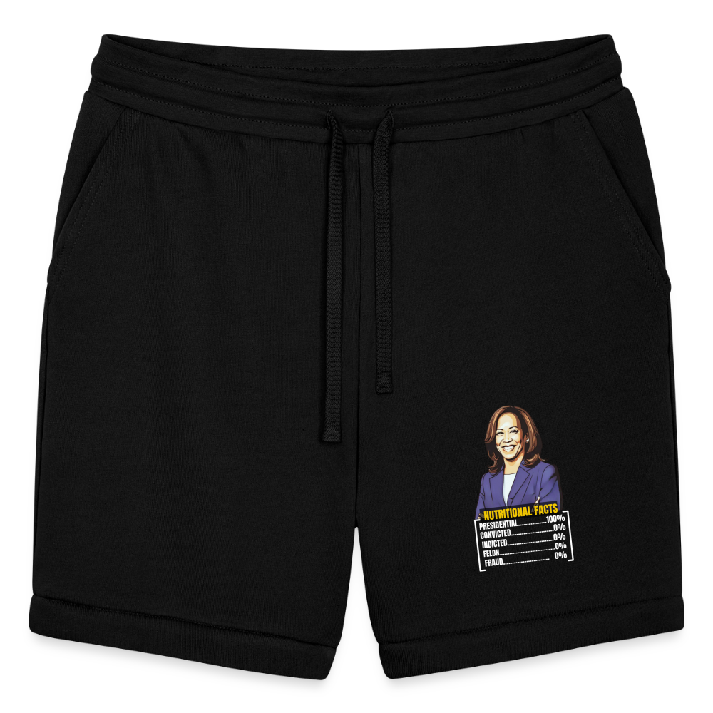 Kamala Harris 2024 presidential nutrition facts, Bella + Canvas Unisex Short - black