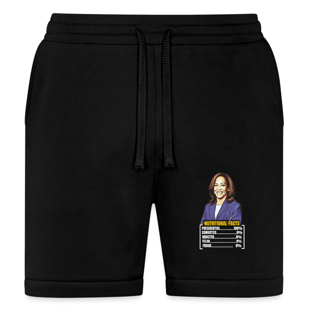 Kamala Harris 2024 presidential nutrition facts, Bella + Canvas Unisex Short - black