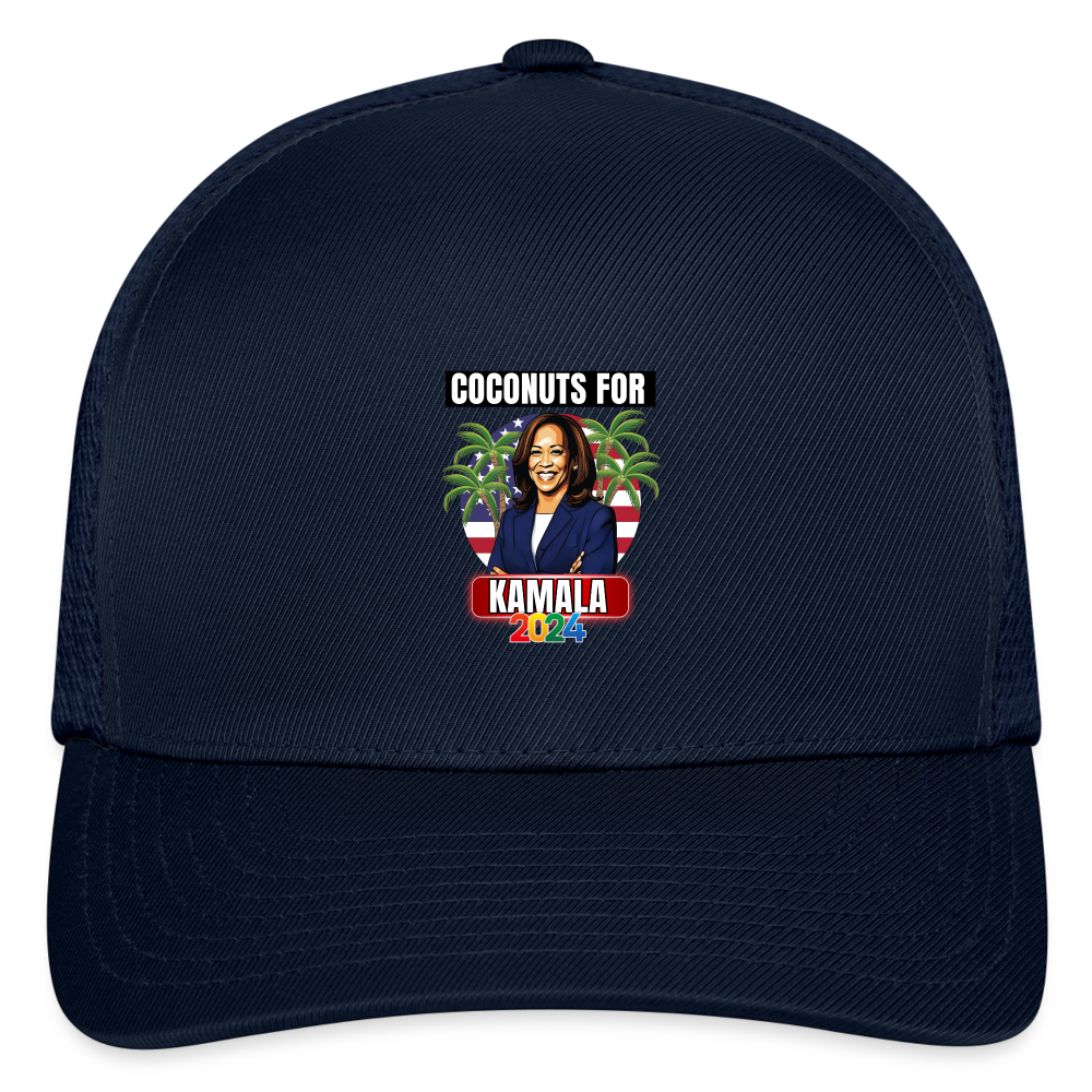 Kamala Harris for President You Think You Just Fell Out Of A Coconut Tree 2024, Flexfit Fitted Baseball Cap - navy