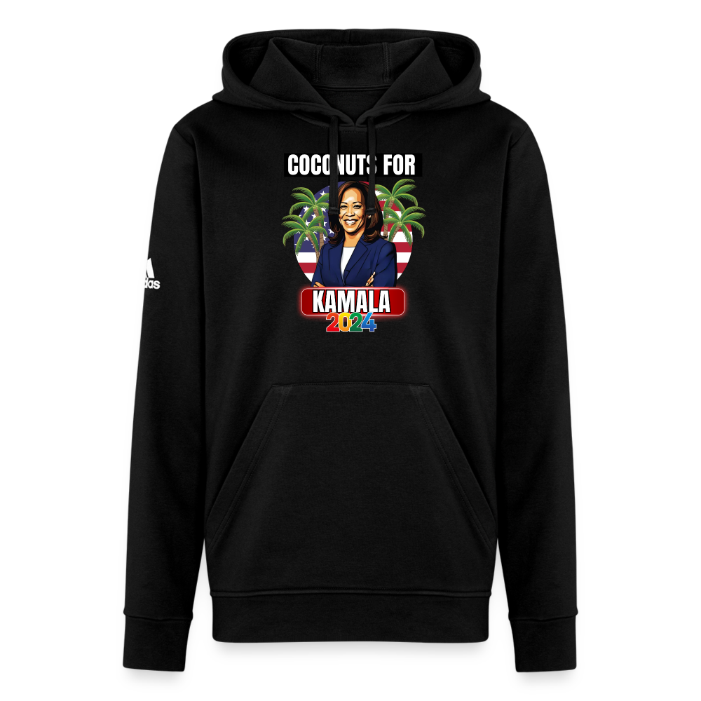 Kamala Harris for President You Think You Just Fell Out Of A Coconut Tree 2024, Adidas Unisex Fleece Hoodie - black