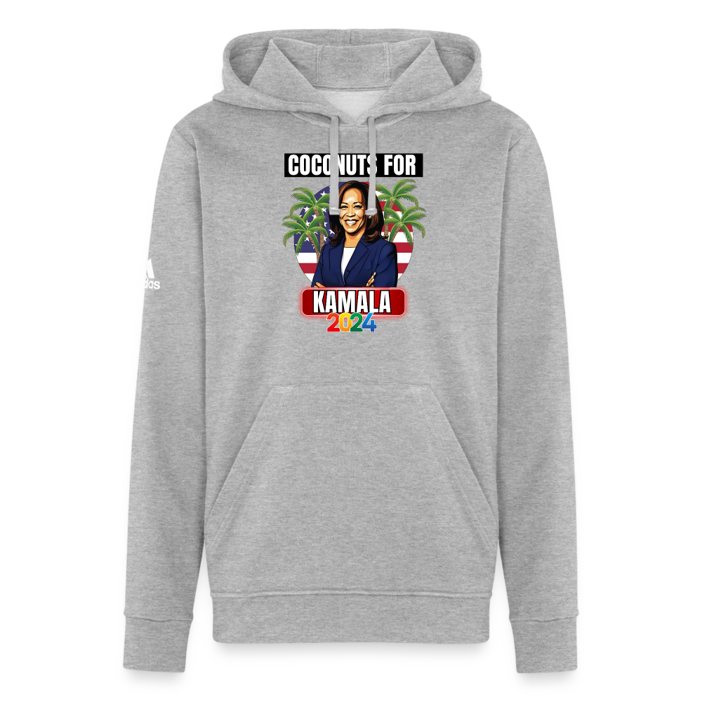 Kamala Harris for President You Think You Just Fell Out Of A Coconut Tree 2024, Adidas Unisex Fleece Hoodie - heather gray